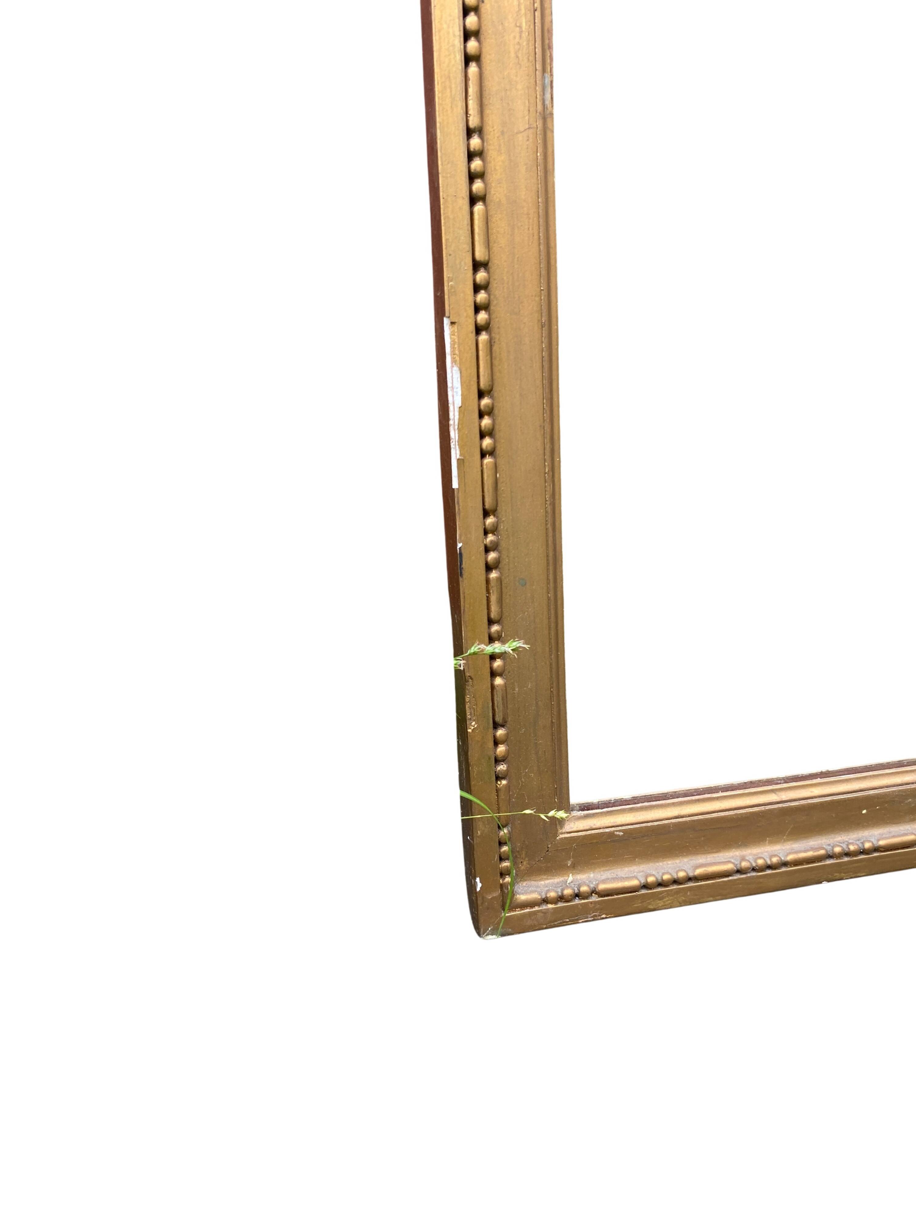 19th Century Beveled Gilded Wood Mirror in Louis XVI Style – 45 x 72 cm