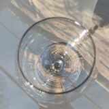 Set of 10 colored stemmed glasses