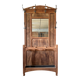 Art Deco entrance coat rack in walnut - Early 20th century