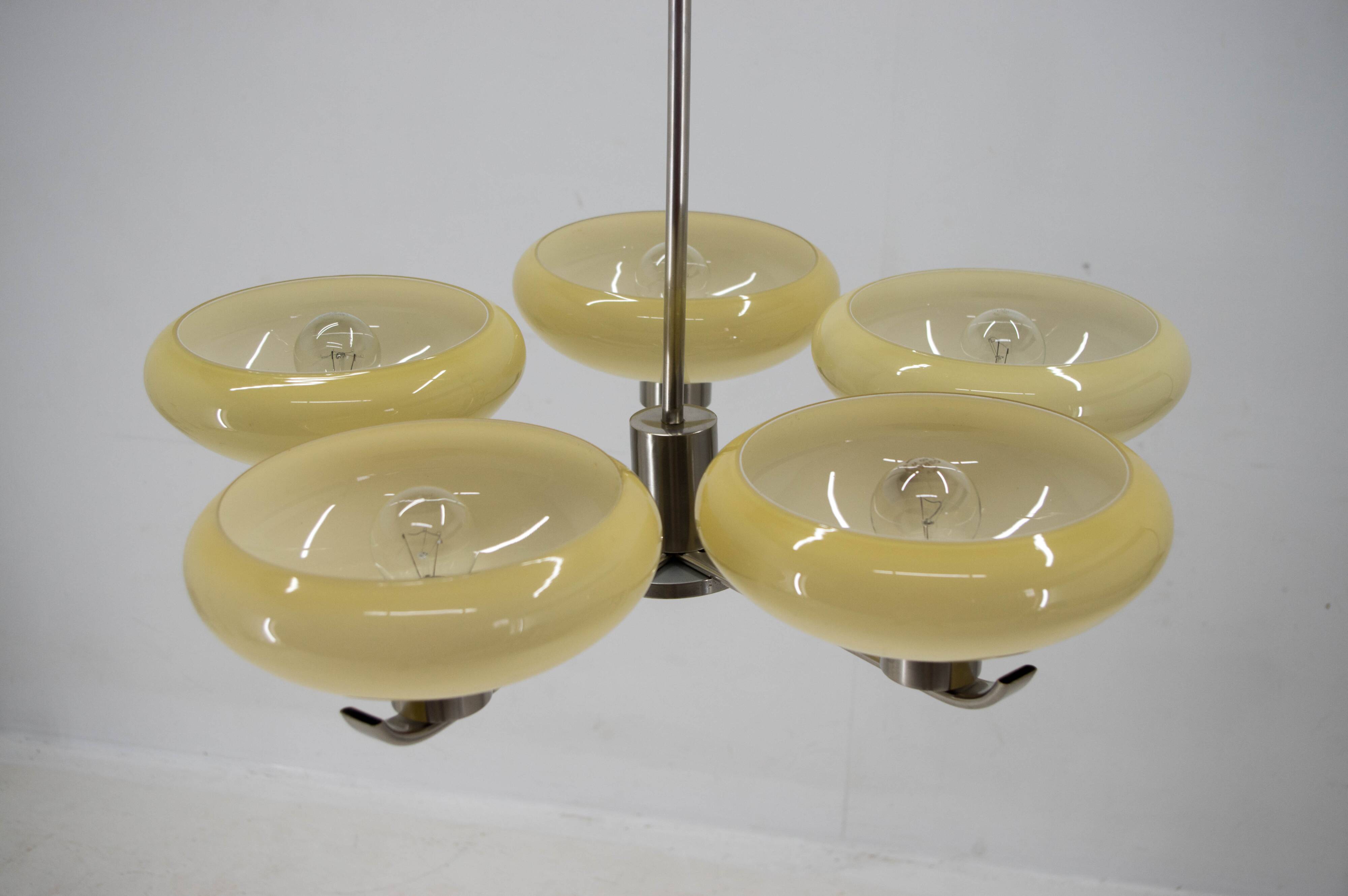 Functionalist / Art Deco Chandelier, 1930, Restored