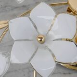 Delicious Murano Ceiling Light White Flowers, 1970