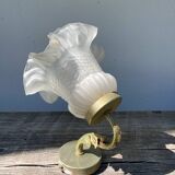 Flower wall lamp in glass paste