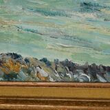 Painting “Petit Port Breton”, signed J.J Duboc – 1980