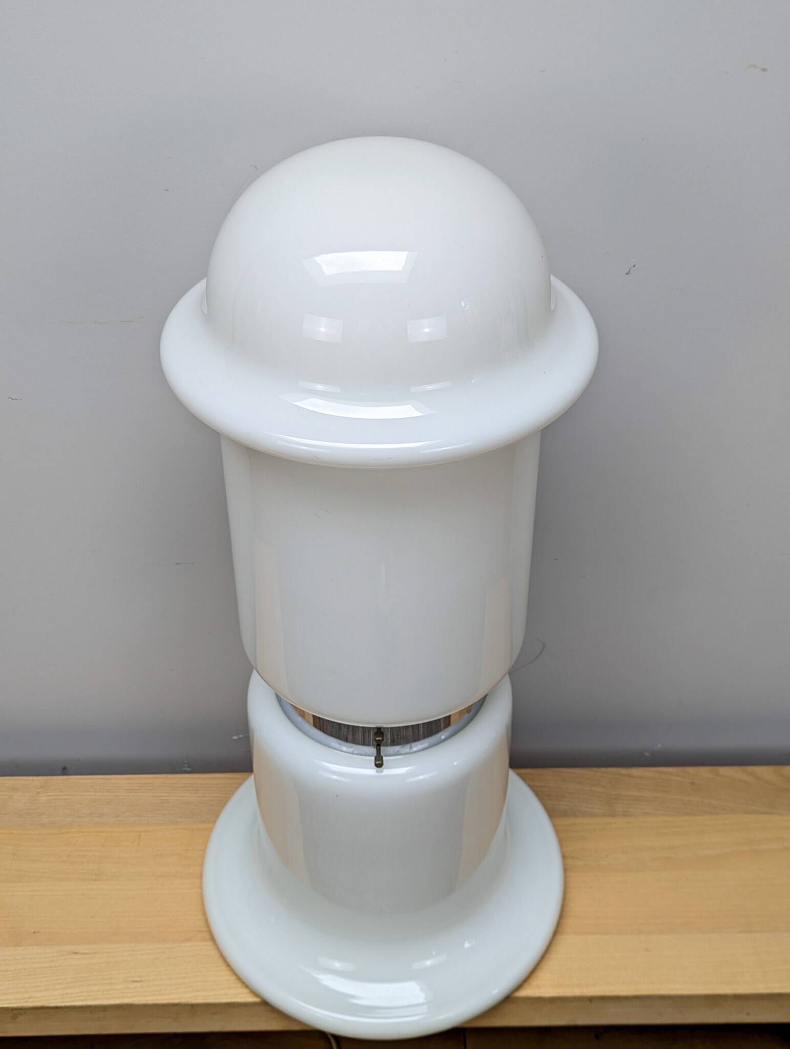 Very tall mid century Karel Volf designed floor lamp - White