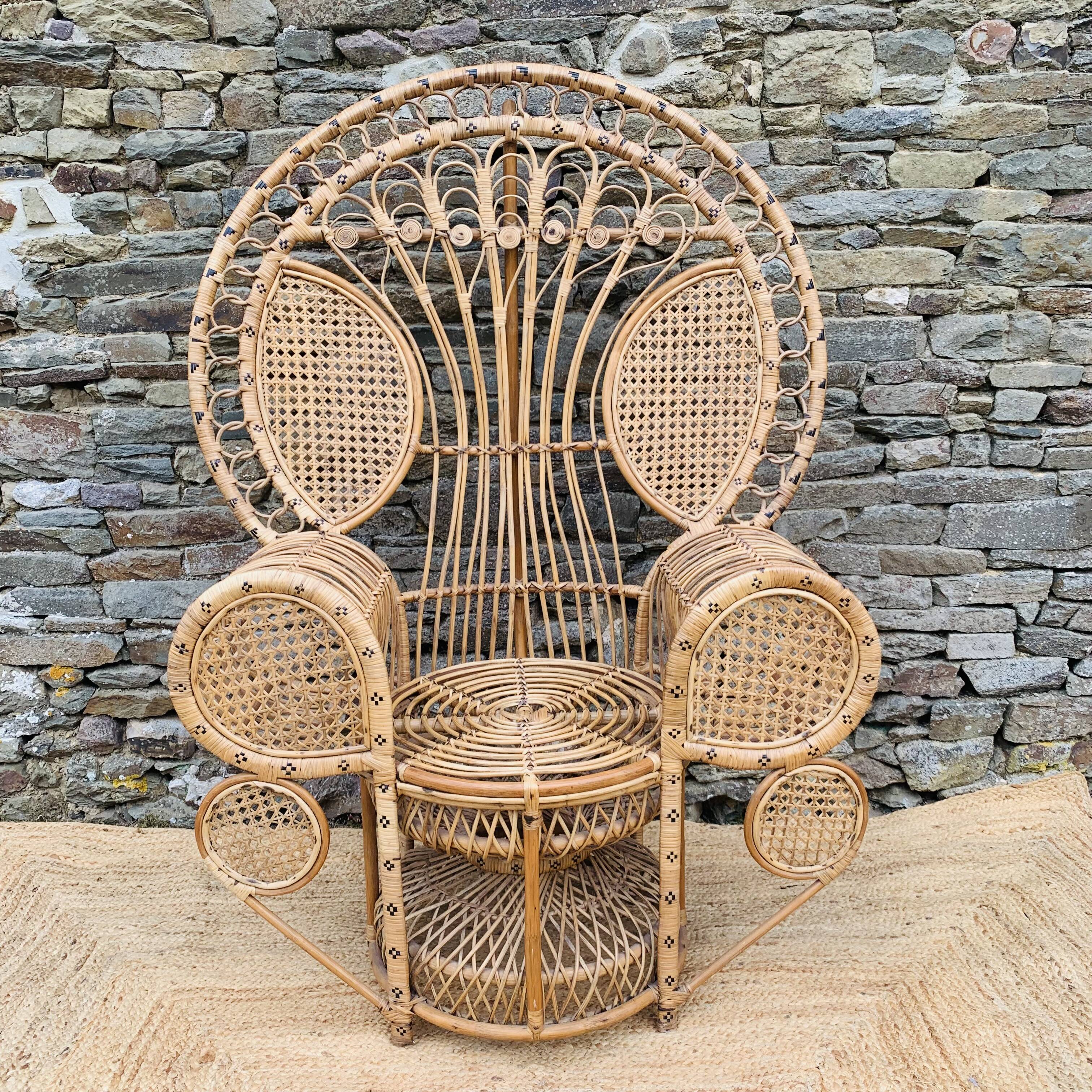 Fauteuil Emmanuel en rotin et osier naturel