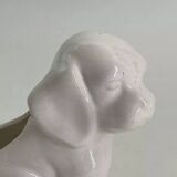 Vintage white porcelain dog planter