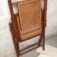 Fauteuil pliant en bambou et cannage
