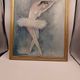 Ballerina painting on wood | Vintage painting | Framed | Art deco