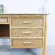 Desk in rattan and caning