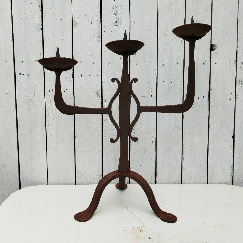 Candle holder pique candle candle 3 branches wrought iron