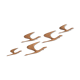 Flying Birds Mid-Century teak by Kunsthaus E. Oelker, 1960s, Set of 5
