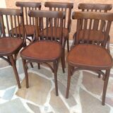 Suite of 6 bistrot chairs 1960