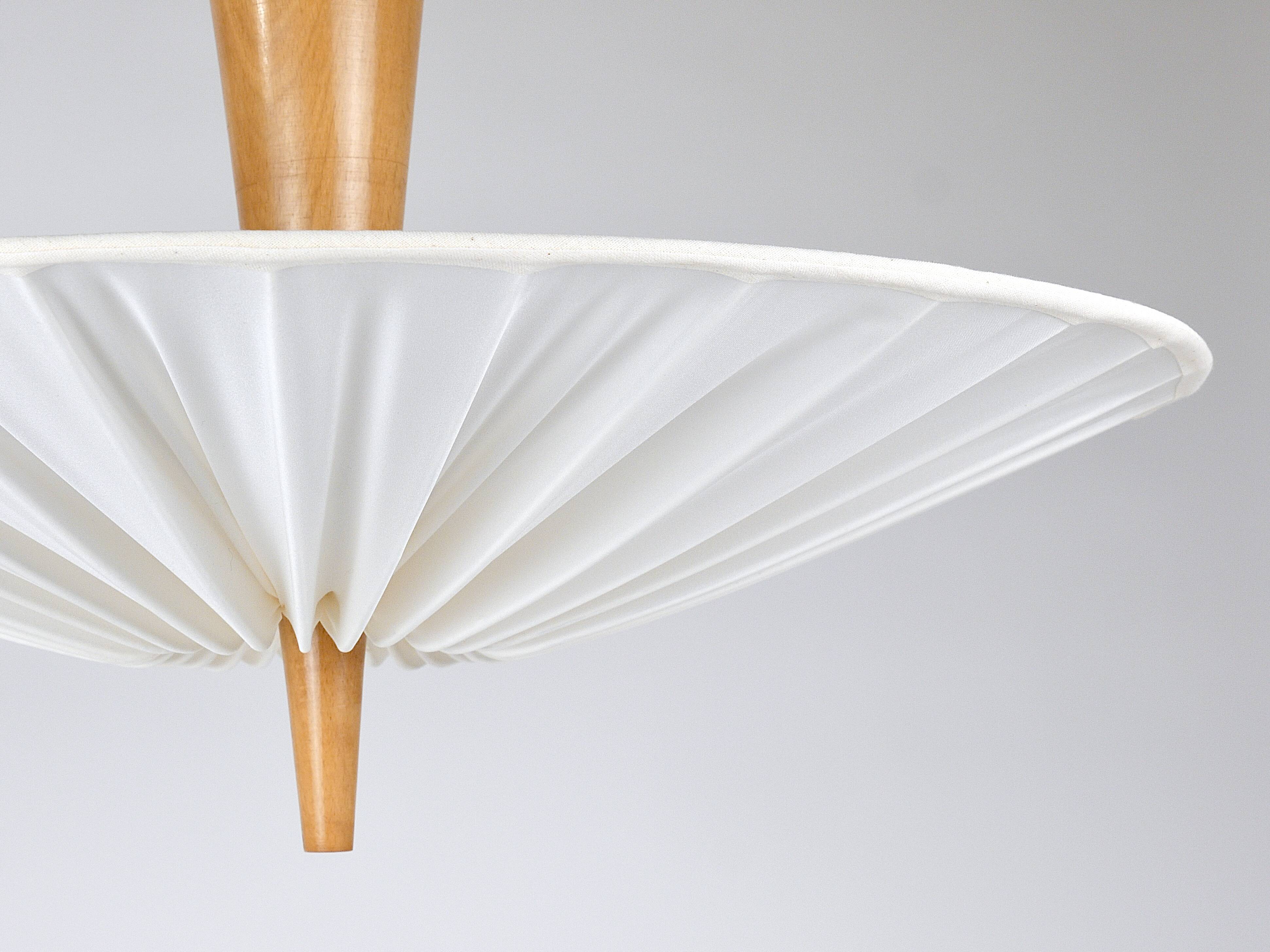 J.T. Kalmar Vienna „Dorn“ Midcentury Ceiling Lamp Flush Mount Uplight, 1950