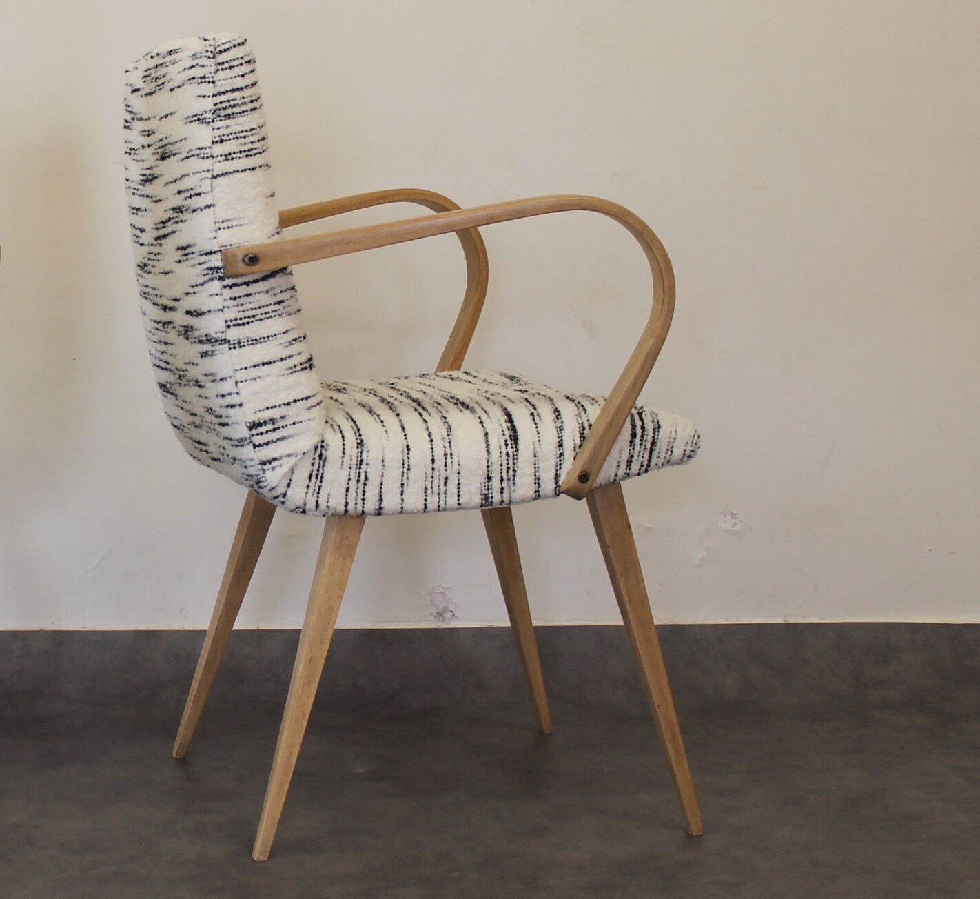 Scandinavian armchair 1960 wool