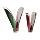 Pair of crystal vases by Paul Kedelv for Flygsfors Coquille