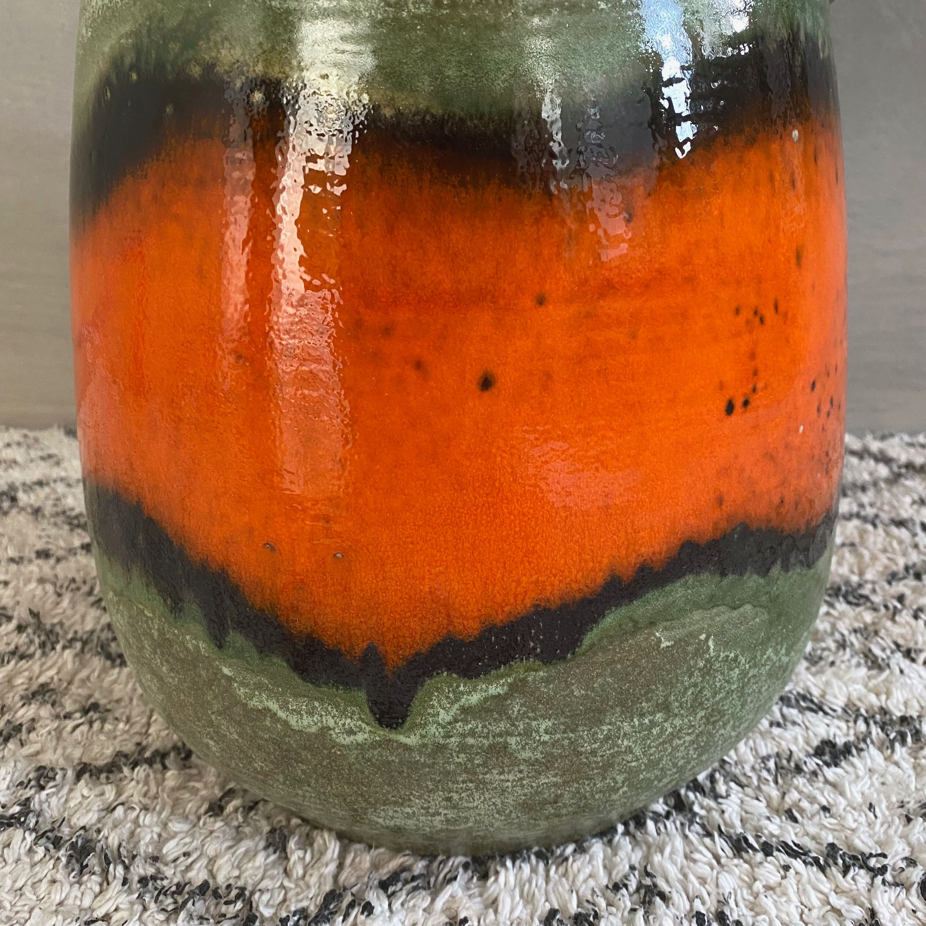 Vintage floor vase Dümler Breiden, west german pottery, 70's interior