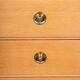 Scandinavian minimalist blonde oak chest, mid-century modern chest.