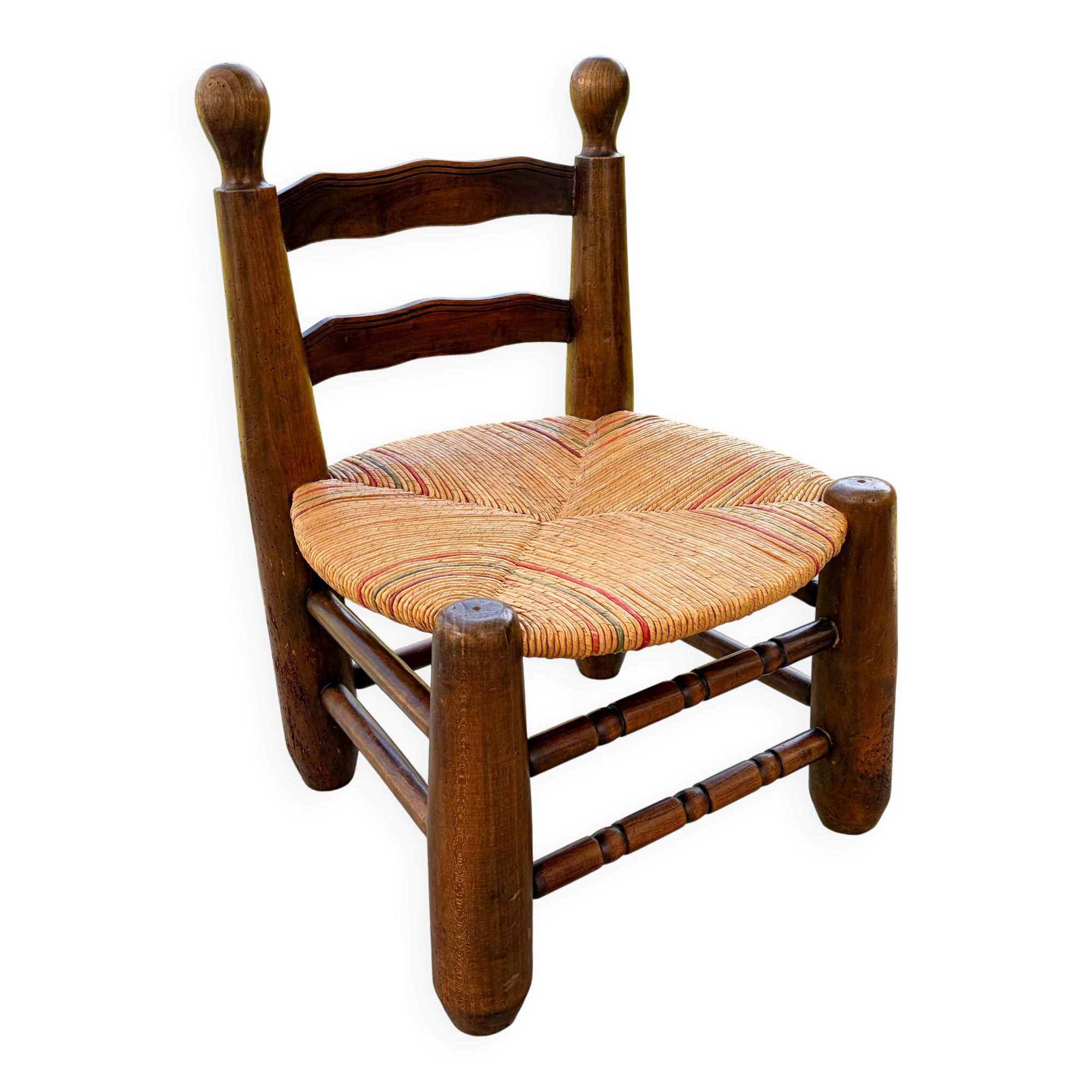 Brutalist children's chair attributed to Charles Dudouyt, 19th century.