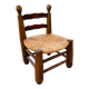 Brutalist children's chair attributed to Charles Dudouyt, 19th century.