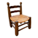 Brutalist children's chair attributed to Charles Dudouyt, 19th century.