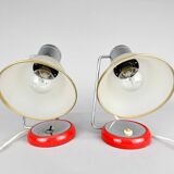 Paire de lampes de table du milieu du siècle, Tchécoslovaquie