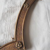 Cadre ancien en bois sculpté doré style baroque Louis XV feuillure 33 x 43