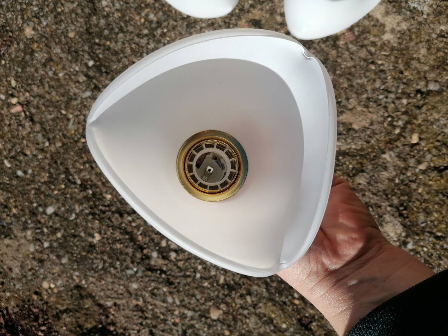 Set of 3 vintage glass hanging tulips