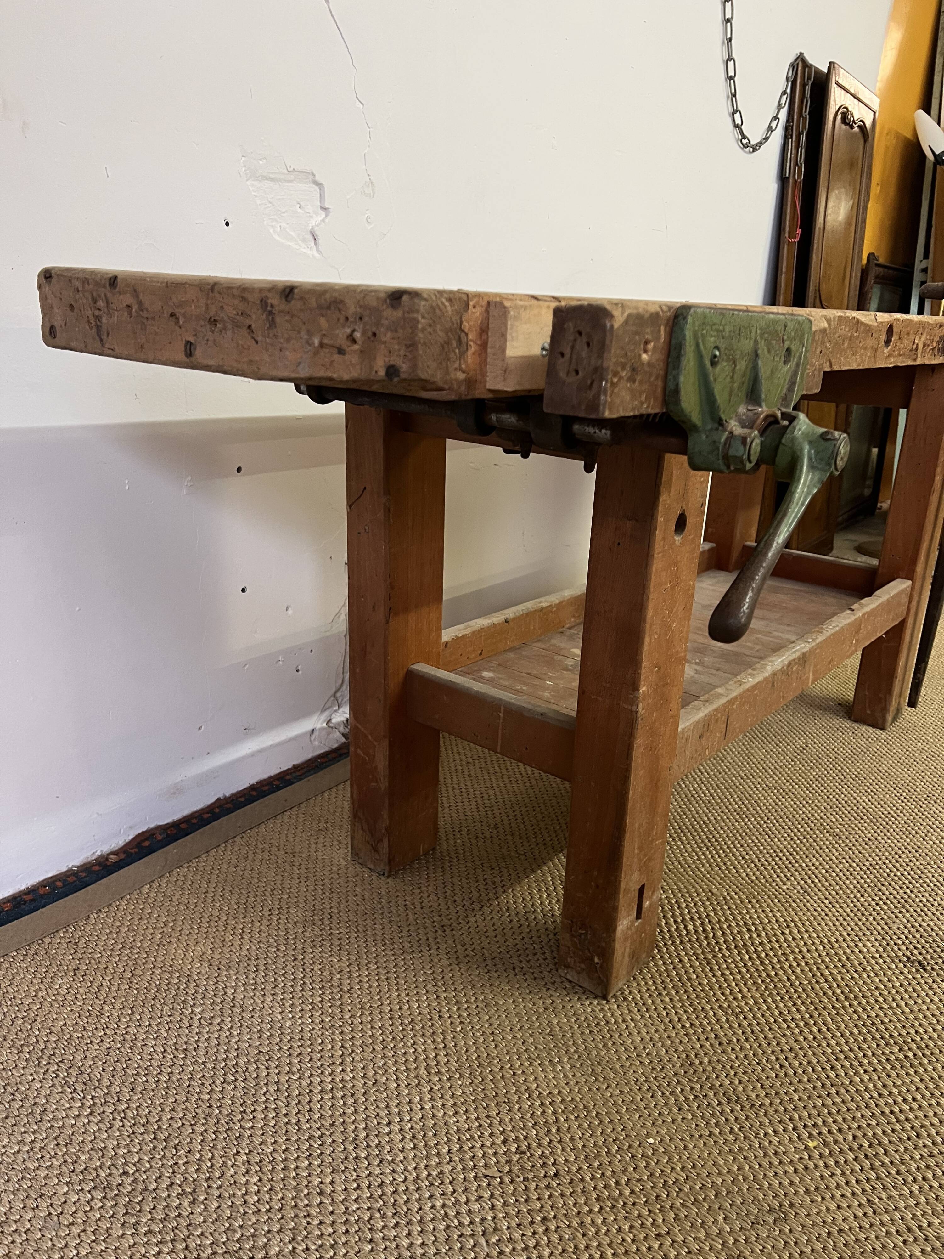 Old wooden workbench