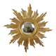 Large Deknudt Sunburst Gold Leaf Sun Mirror Sixties