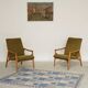 Pair of light green armchairs by Jiri Jiroutek for Interier Praha, 1960