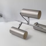 Vintage space age 1970 pendant light in brushed steel