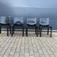 4 black Cassina Cab chairs by Mario Bellini