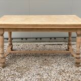 Table de ferme poncée rallonge jusqu'à 2,54m
