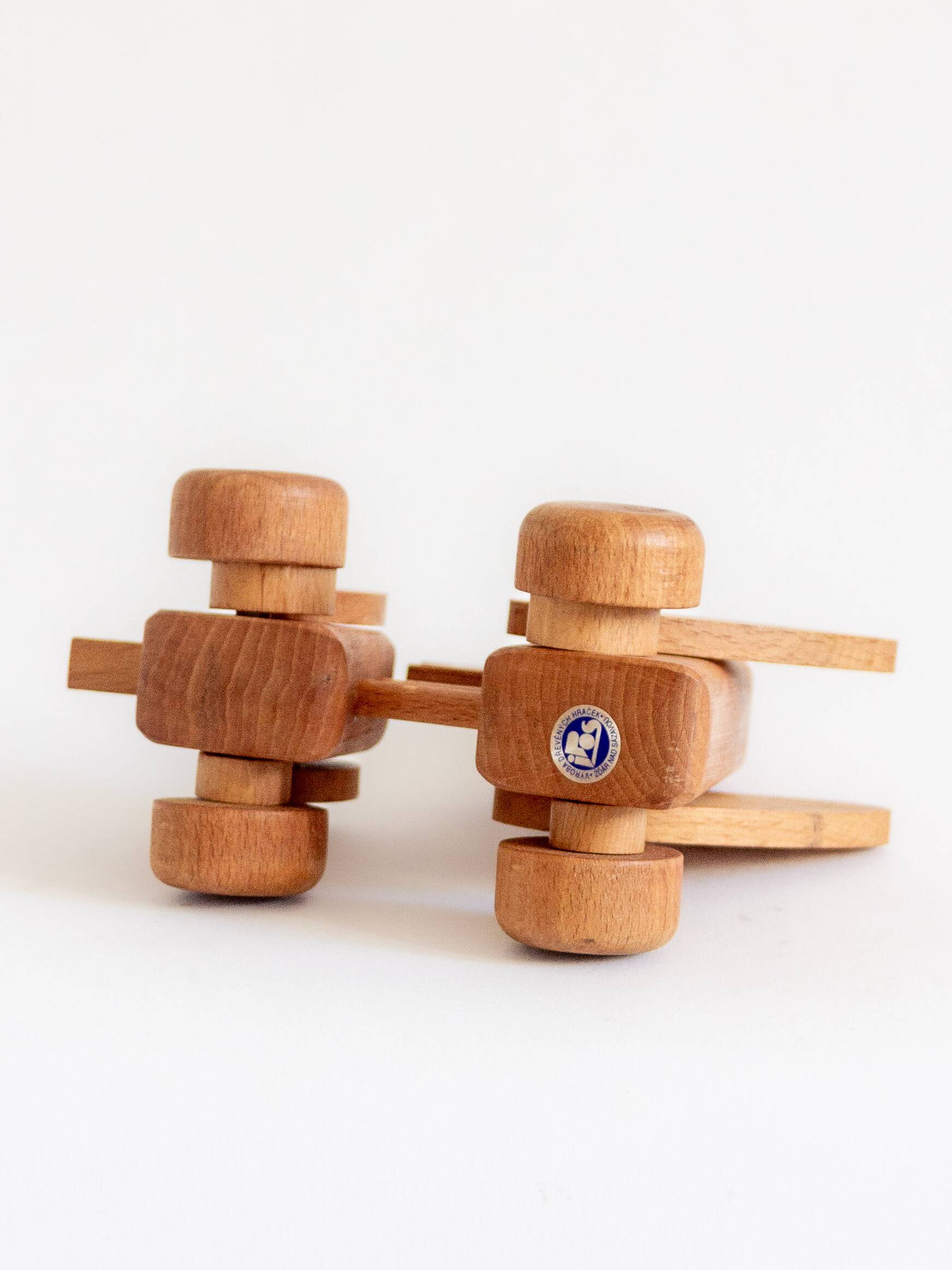 Wooden toy with wheels, Czechoslovakia, 1970s