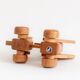 Wooden toy with wheels, Czechoslovakia, 1970s