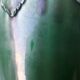 Green ceramic cache-pot