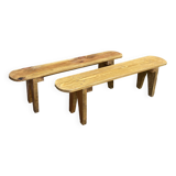 Pair of small vintage benches