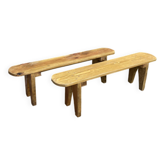 Paire de bancs vintage