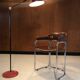 Chaise vintage en cuir et chrome vers 1970