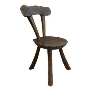 chaise brutaliste, en - bois