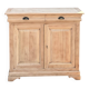 Narrow buffet renovated in raw solid wood / entrance console with 2 drawers