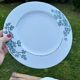 Assiette porcelaine décor fleurs bleues