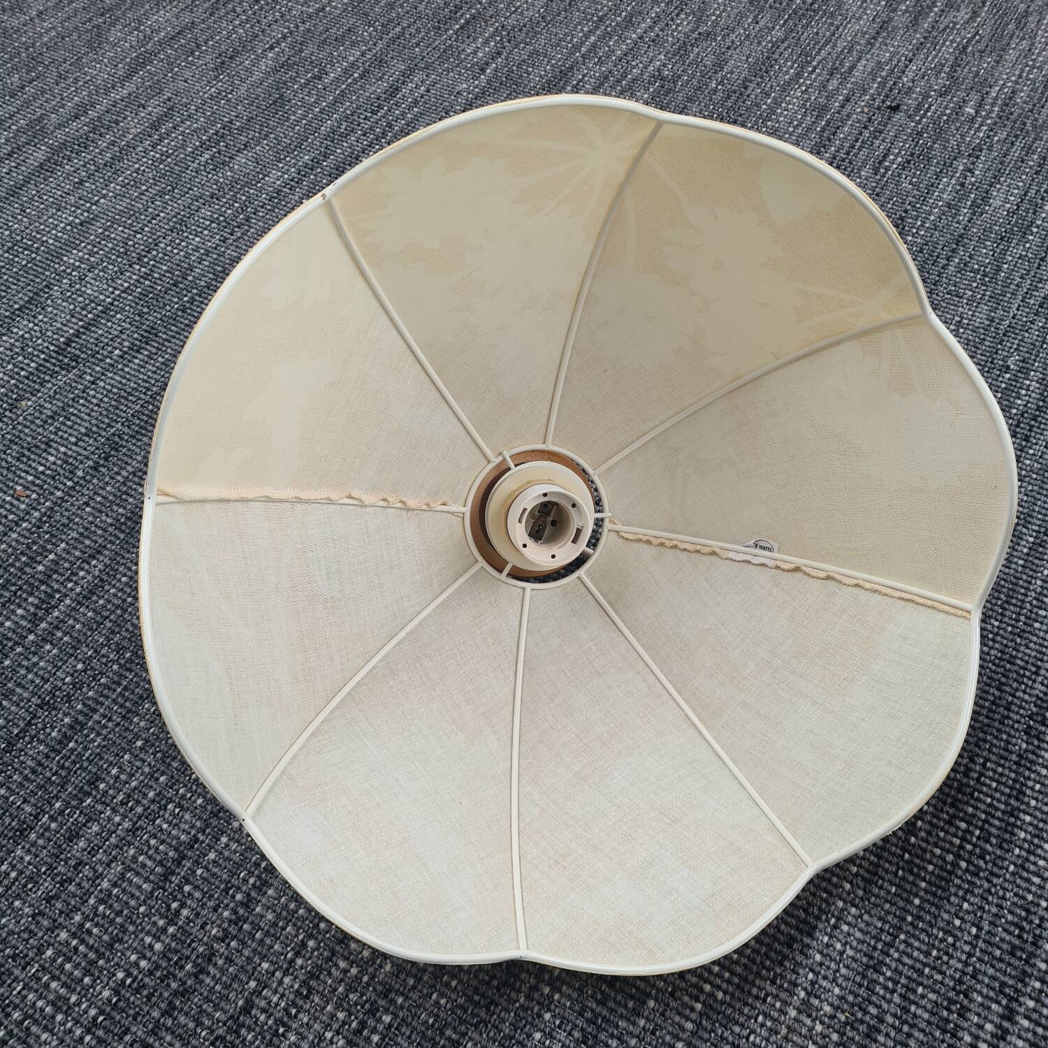 Vintage fabric flower pendant