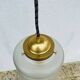 Art deco sandblasted glass pendant light