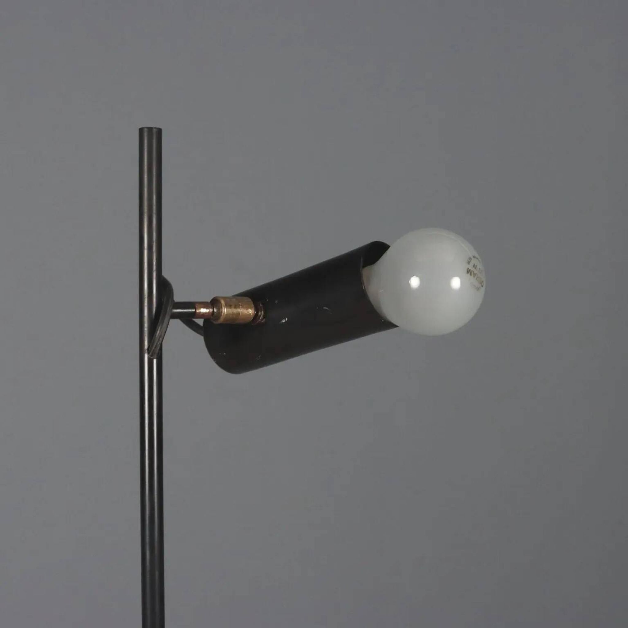 Vintage floor lamp in aluminium and metal, design, Italy, 1960s