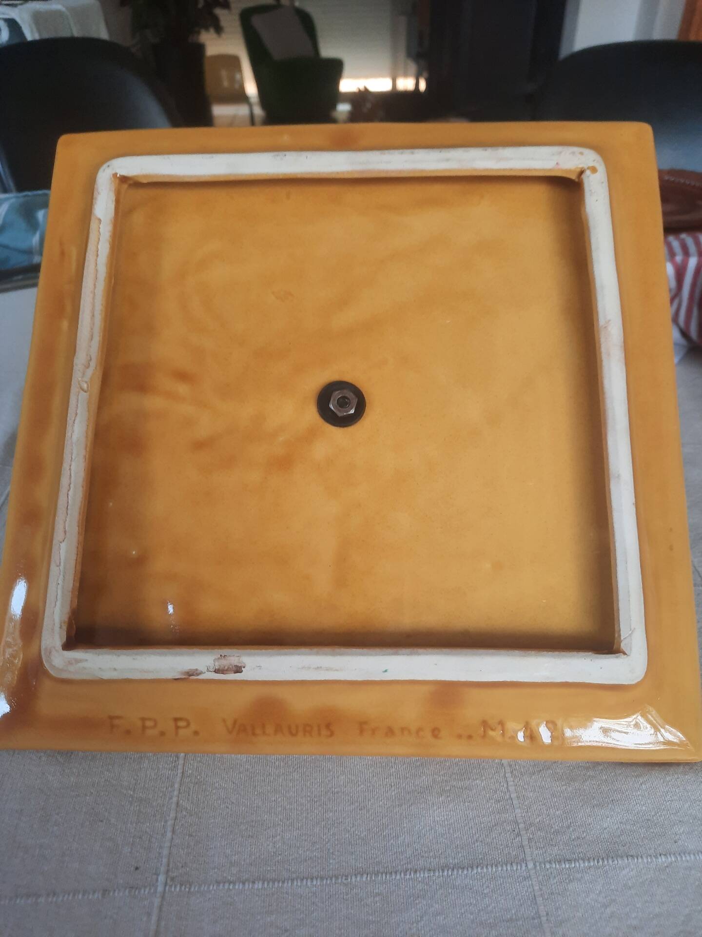 Cheese platter Vallauris signed
