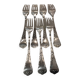 7 forks 800 silver Swiss goldsmith Jezler model Muguet