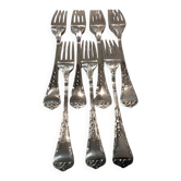 7 forks 800 silver Swiss goldsmith Jezler model Muguet