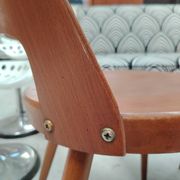 Pair of Scandinavian chairs with round seats, 1950s