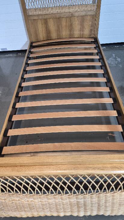 Vintage rattan bed